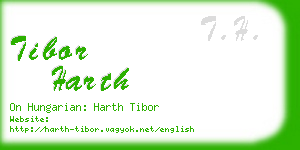 tibor harth business card